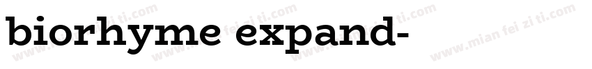 biorhyme expand字体转换
